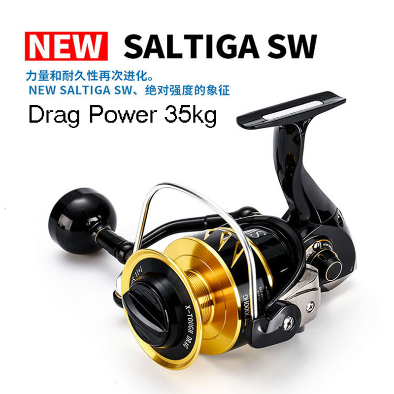 New Madmouse Japan Made Saltiga SW4000XG SW6000HG SW10000HG Spinning Jigging Reel Spinning reel 12BB Alloy reel 35kgs drag power
