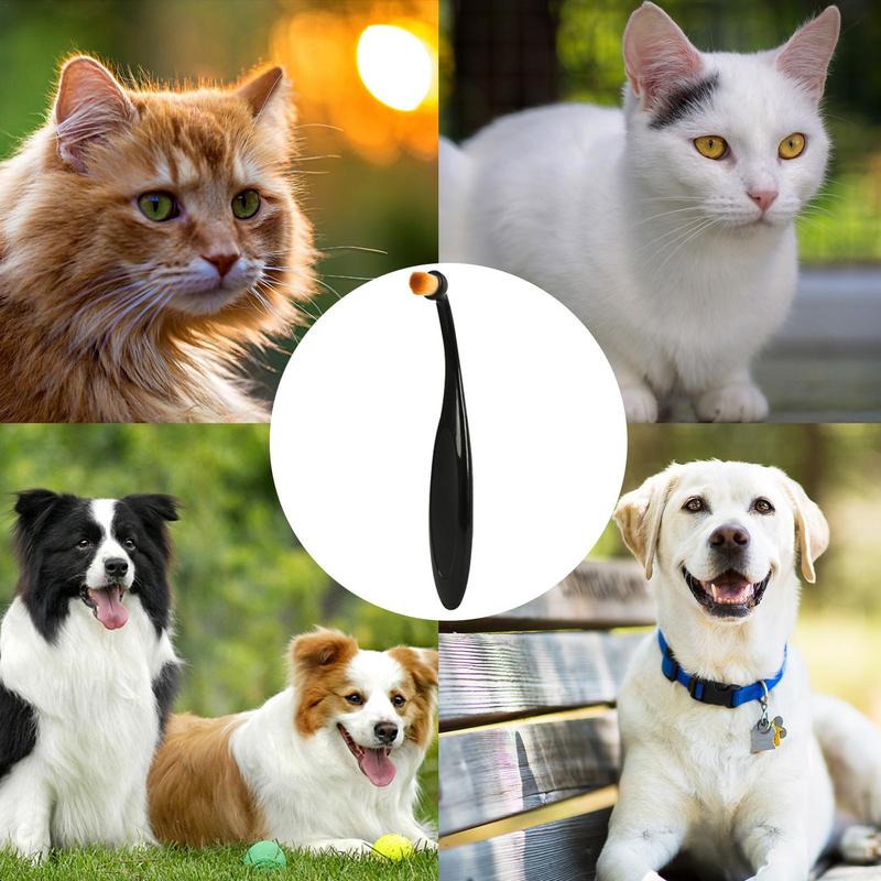 Pet Tear Stain Brush Multifunctional Dog Tear Stain Remover Pet Eye Cleaning Brush with Ergonomic Handle Soft Pets Grooming tool