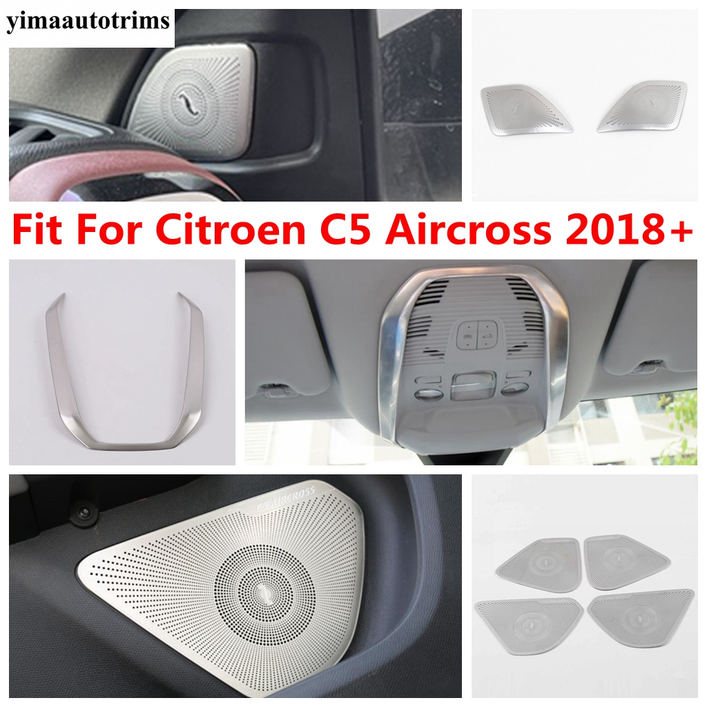 Door Speaker / Pillar A Loudspeaker / Reading Light Lamp Strip Cover Trim For Citroen C5 Aircross 2018-2022 Interior Accessories