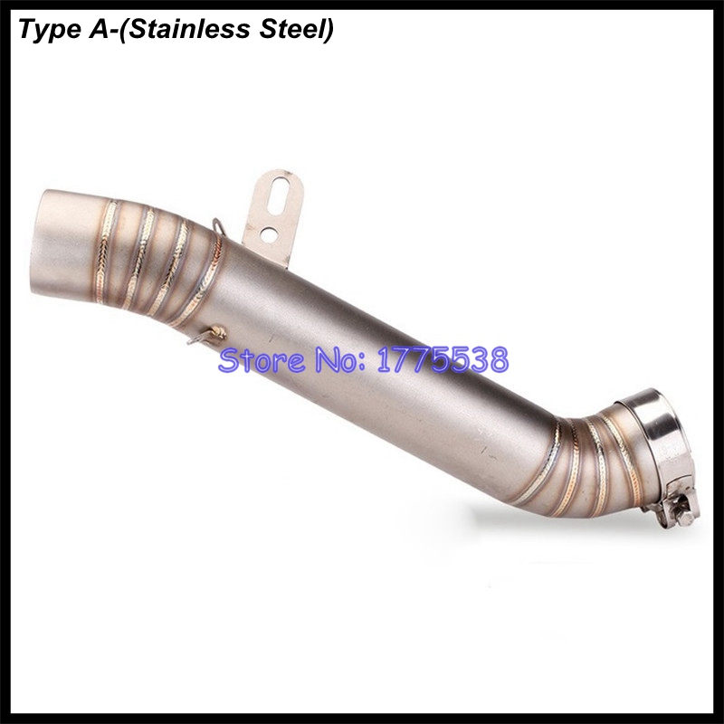 Titanium Alloy for Aprilia RSV4 2009-2015 for Aprilia Tuono V4 2011-2016Motorcycle Exhaust Mid Link Pipe Connect ID:61mm Muffler