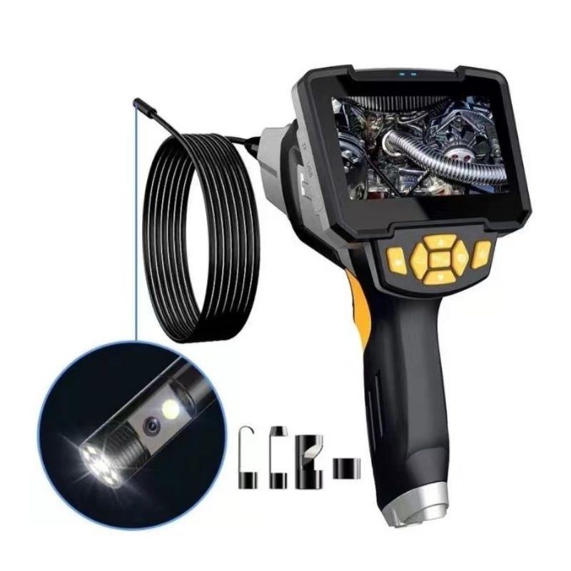 Endoscope Camera Dual Lens Handheld with 4.3" Screen Borescope Camera Rigid Endoscopic Camera Engine Sewer Drain Pipe Inspection