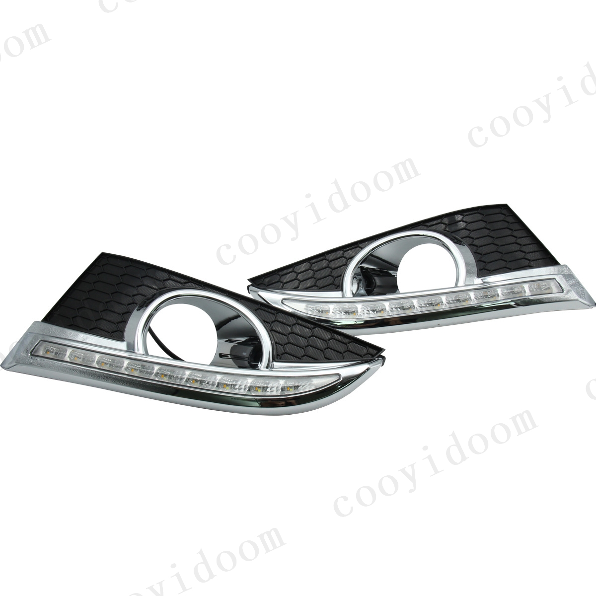 Car 12V LED DRL Daytime Running Lights with fog lamp hole For Chevrolet Captiva 2011 2012 2013 2014 2015 Turn Signal Relay