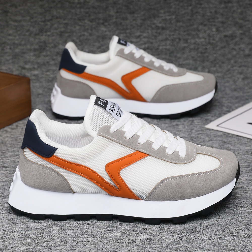 2024 new lightweight retro casual shoes breathable fashion versatile summer sports grey