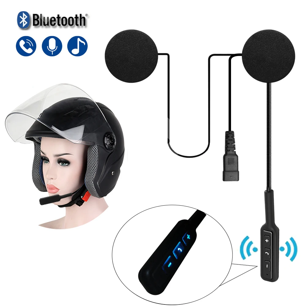BT8 Motorcycle Earpiece Headset Clip Set Accessories Helmet Universal Intercom Bluetooth 5.0 Helmet Bluetooth Headset
