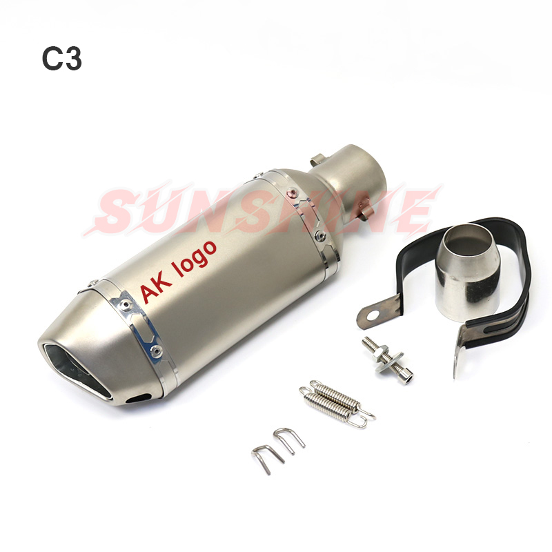 Universal Exhaust Motorcycle Muffler Escape Moto Pitbike Motorcross Scooter ATV Modified For Ninja 400 Z900 Z250 MT07 FZ6 NC700