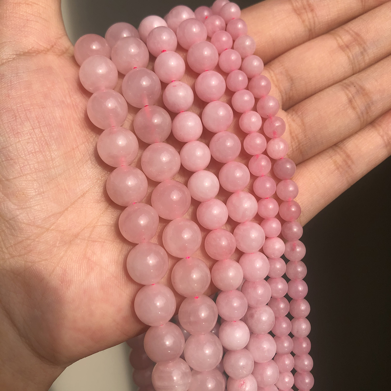 Madagascar Rose Quartzs 4/6/8/10mm Natural Stone Beads Round Loose Beads for Jewelry Making DIY Bracelet Wholesale