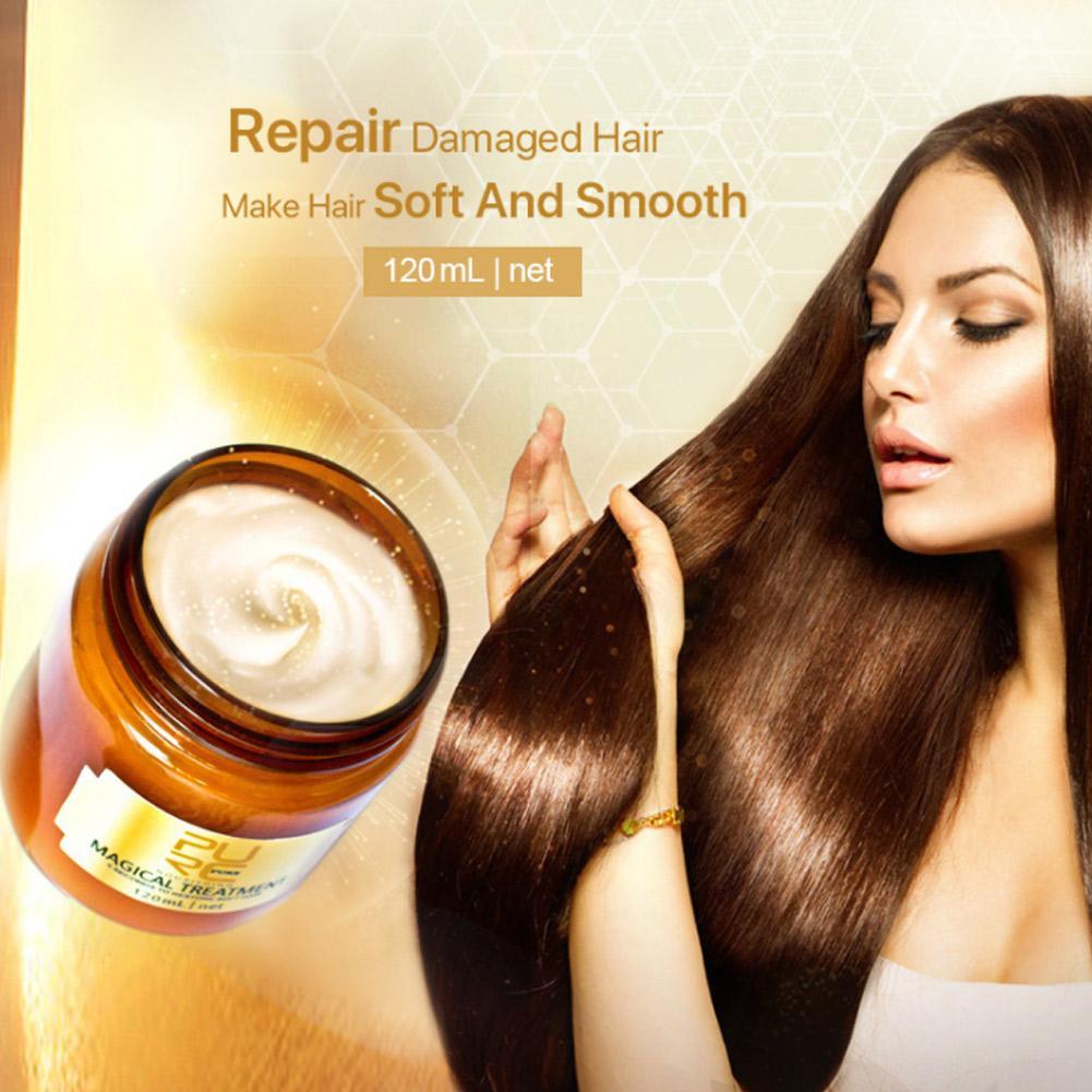 PURC Magical Keratin Hair Treatment Mask 5 Seconds Repairs Damage Deep Hair Root Treatment for Damaged Hair 120ml