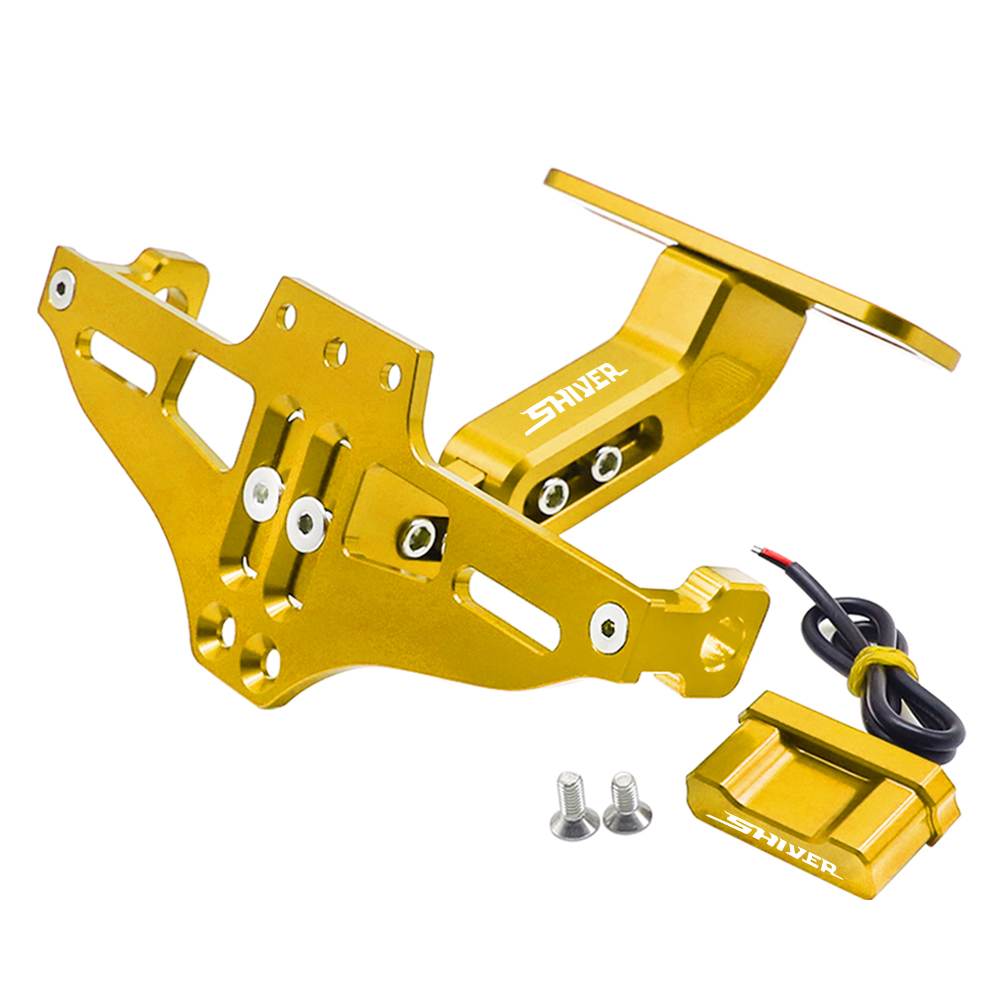 SHIVER 750 900 FOR Aprilia SHIVER 900 SHIVER750 SHIVER GT Adjustable with LED Light Motorcycle License Number Plate Holder Frame