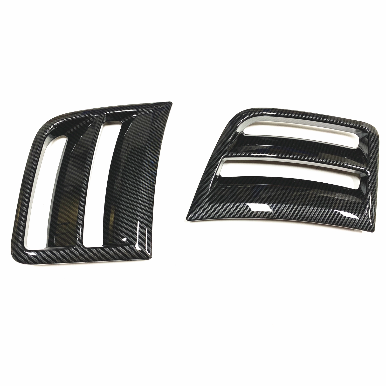 For Subaru Impreza WRX ST/WRX 2009-2014 Carbon Fiber Look/Gloss Black Fender Intake Frame Trim Front Bumper Side Air Vent Cover