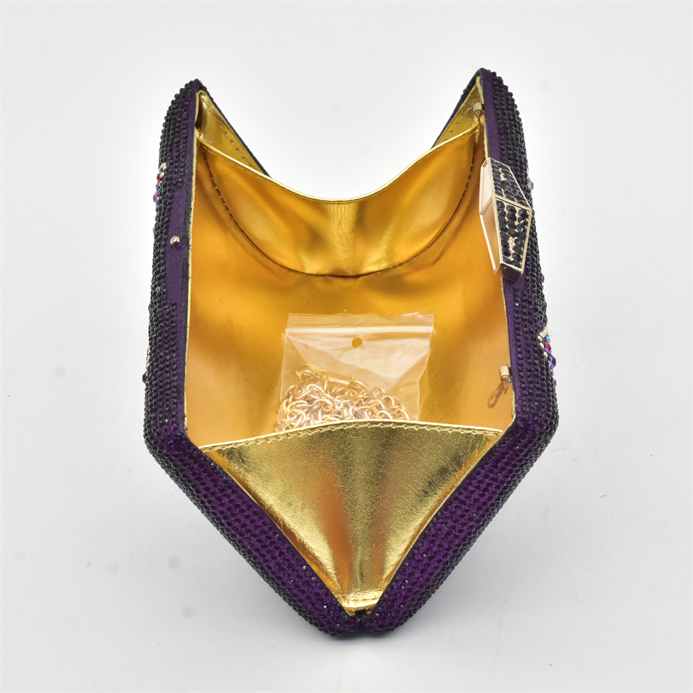 Purple Color African Matching Shoes and Bags Italian In Women Italian Shoes and Bags To Match Shoes with Bag Set with Rhinestone