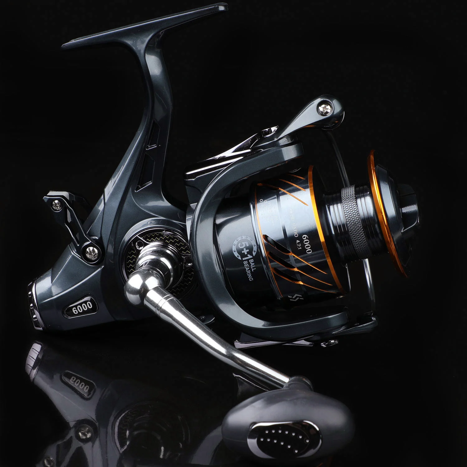 Sougayilang Front Rear Double Brake Max Drag 10kg 5.5:1 Super Strong Dual High Low Speed Carp Feeder Spinning Fishing Reel Pesca