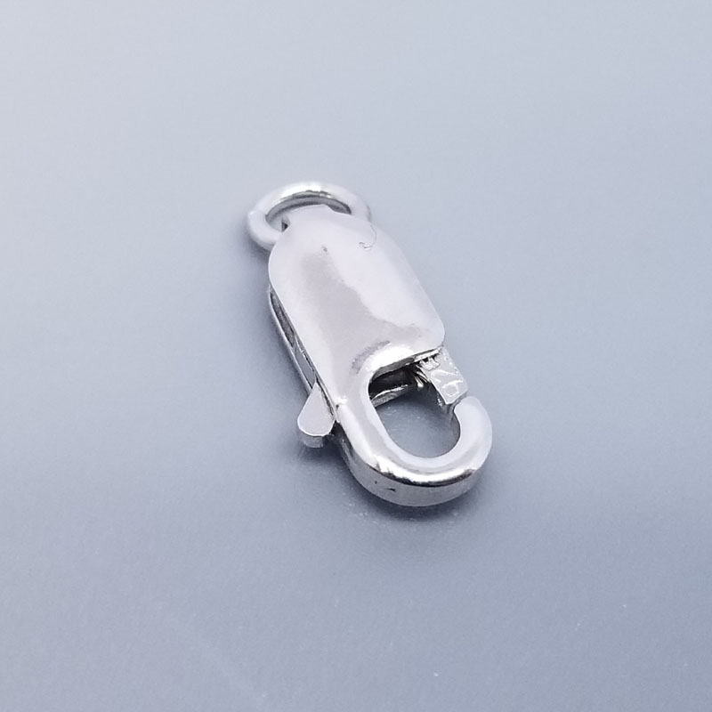 2pcs Real Pure Solid 925 Sterling Silver Lobster Clasp Hook Claw Buckle With Close Sealed Ring Connector Jewelry Findings