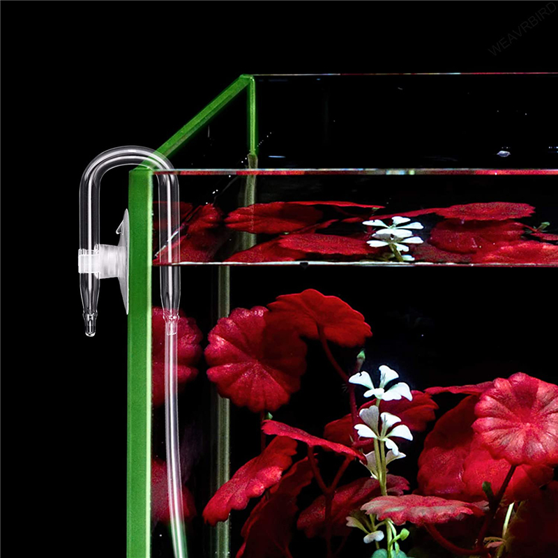 Aquarium U Shaped Air Pipe Connector Fish Tank Co2 Oxygen Tube Check Valve Glass Tube For Co2 Diffuser Air Pump Accessories