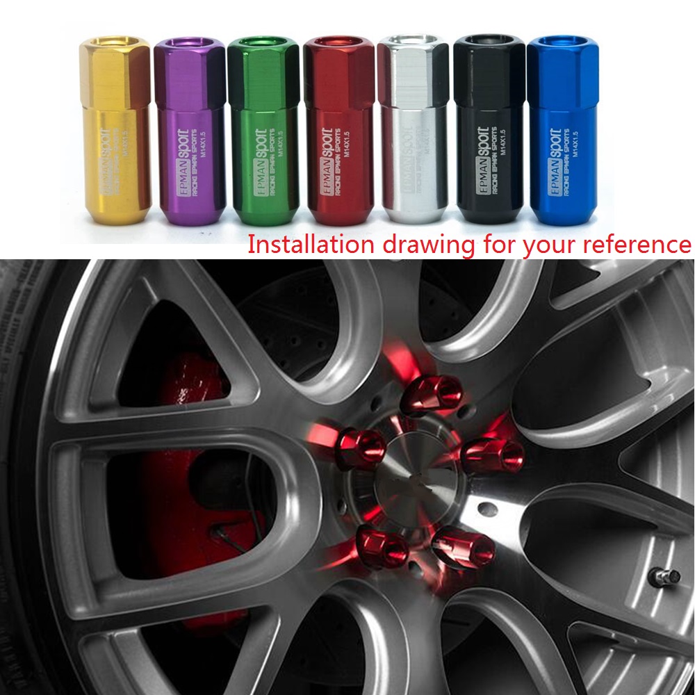 M14 X 1.5 20PC 60MM Long Extended Racing Performance Lug Nuts Kit jdm For Honda Acura Wheel /Rims TK-DD550B15