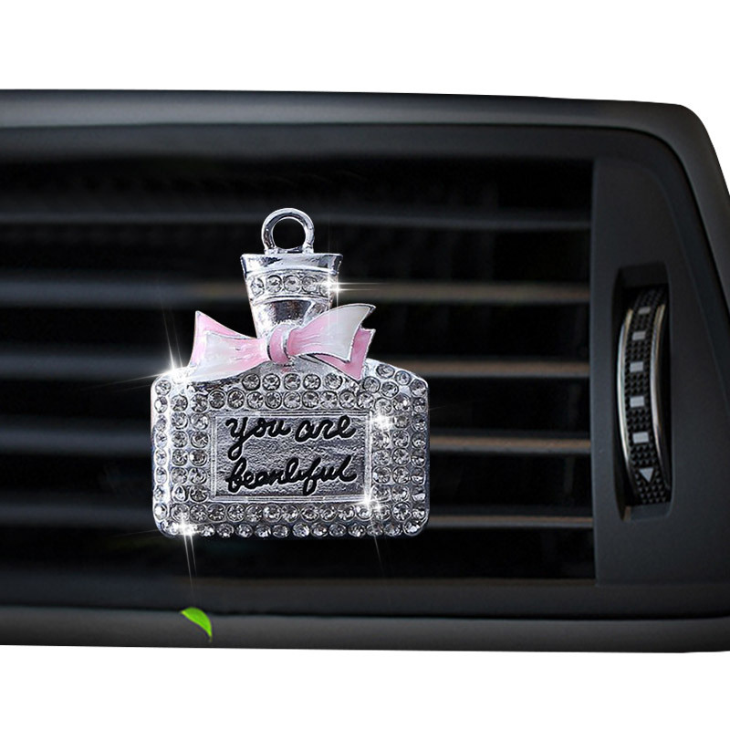 Inlay Water drill bowknot Perfume bottle car Air conditioning outlet perfume car perfume car interior accessories car fragrance