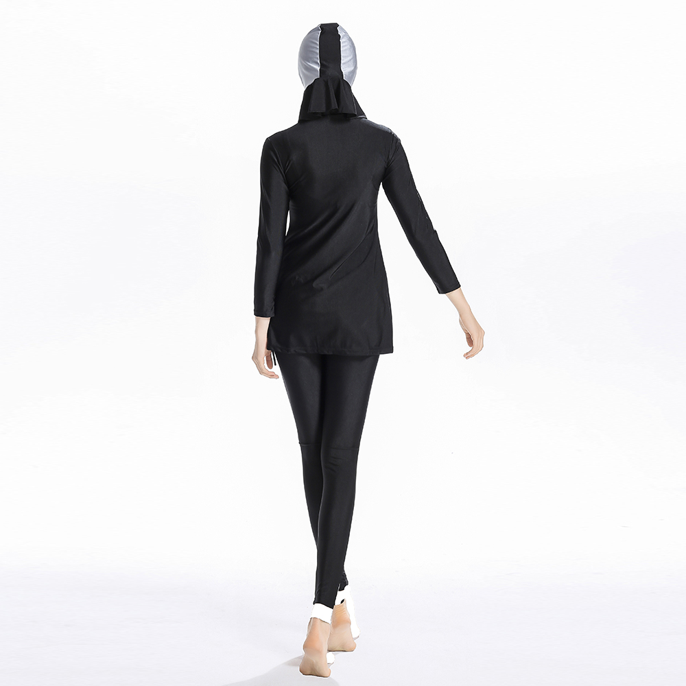 YONGSEN Long Sleeve Muslim Swimwear Women Beach High Quality Islamic Burkinis Lady Burning Hijab Swimsuit With Flowers Clothing