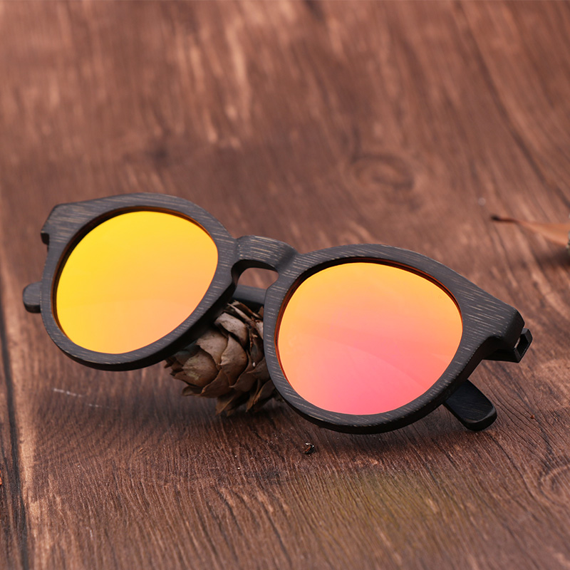 Brand Design Retro Men's Sunglasses Polarized UV400 Glasses Handmade Bamboo Wood Sunglasses Men and Women Gafas De Sol