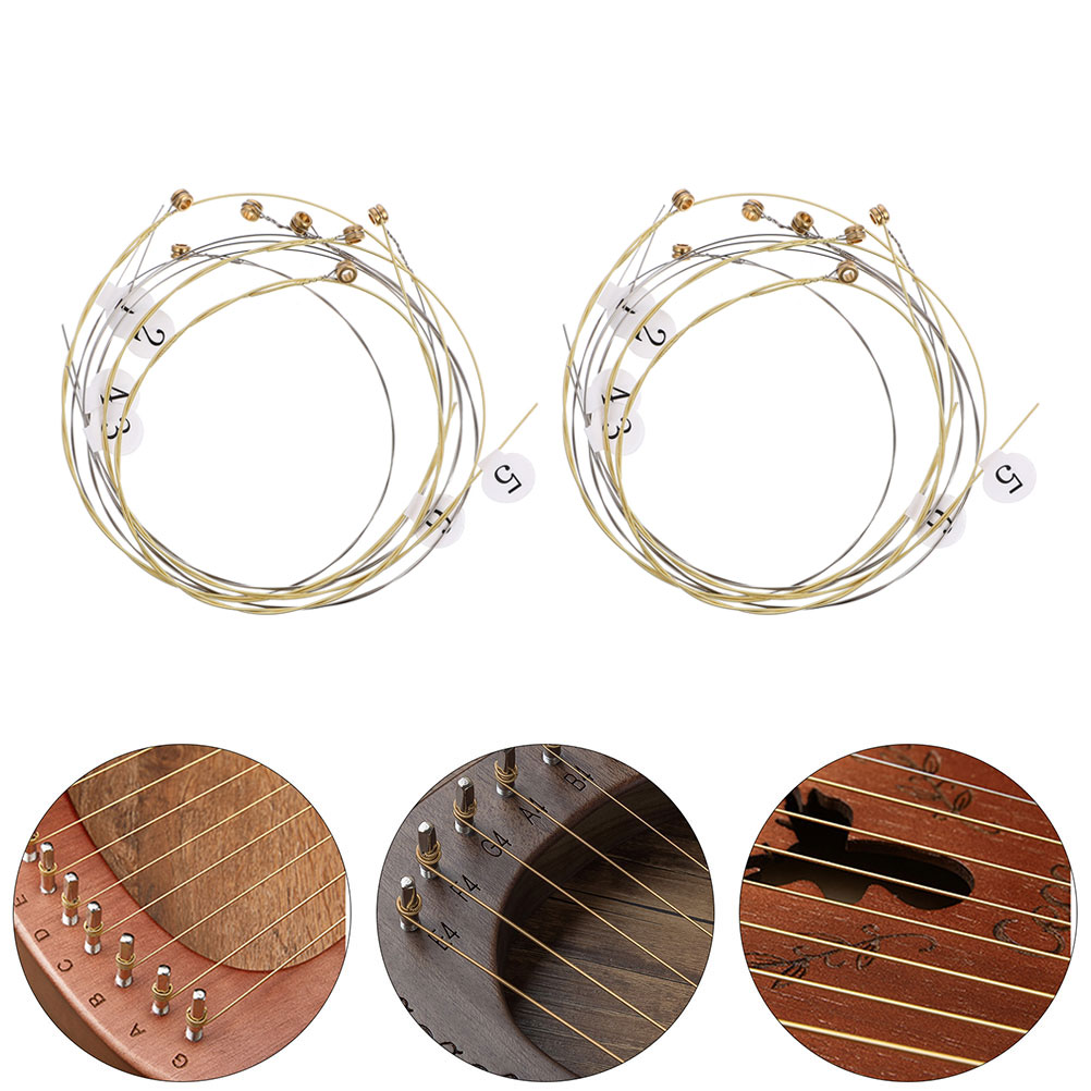 19 Pcs Strings Musical Lyre Instrument Instruments Mini Harp Bass Guitar Accessories Parts
