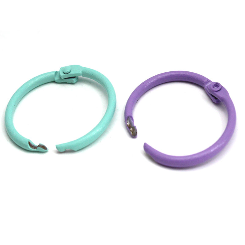 10-20Pcs/Pack Colorful Metal Alloy Card Key Ring Key Binder Jump Ring DIY O Shape Keychain For Jewelry Making DIY Accessories