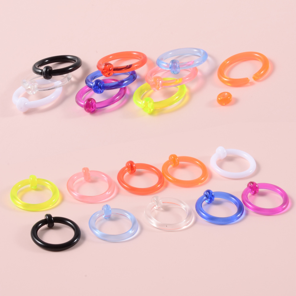 1 Pcs Acrylic BCR Giant Captive Bead Ring Big Large Size Ear Plug Expander Gauge Male Nose Septum Piercing Body Jewelry