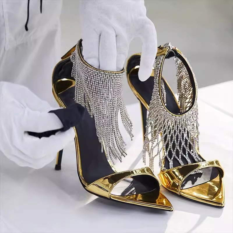 New Rhinestones Sandals Open Toe Summer High Heels Sandalias Female Party Dress Shoes Women Sandalias De Las Mujeres 68