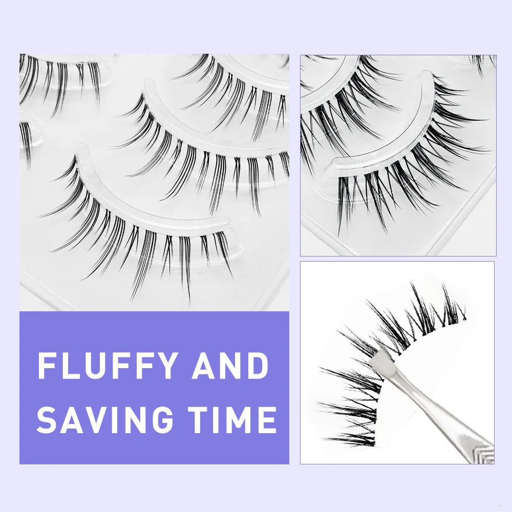 3D Lashes Premade Fan A/M Shape Spikes Cluster Eyelash Mix Extension Individual Makeup Super Natural Wispy DIY Premade Peduncle 240624