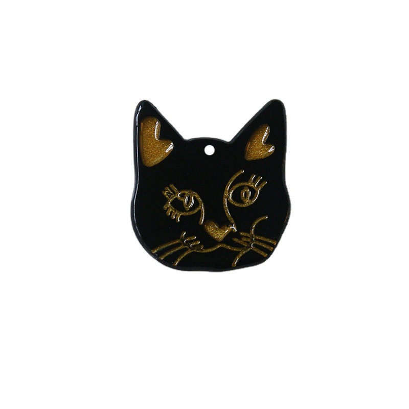 10Pcs 26*28MM Vintage Cute Cat Head Acrylic Pendant Charms For DIY Making Earrings Bracelet Necklace Jewelry Accessories LISM