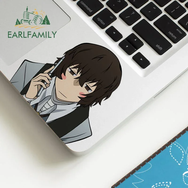 EARLFAMILY 13cm X 11.3cm Anime Dazai Osamu Personality Car Sticker Waterproof Decal Scratch Proof Creativite Sunscreen Decor