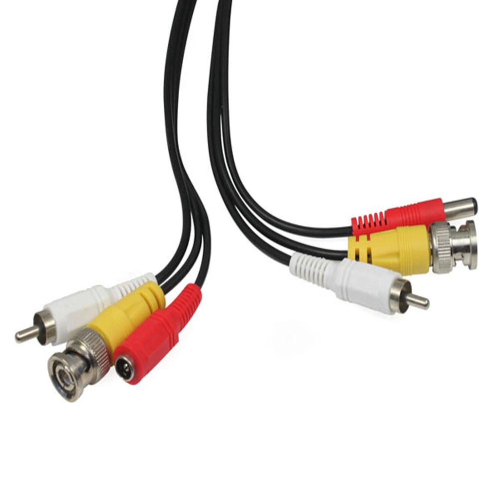 5-50M Security CCTV Cable BNC+RCA+DC Connector 3 in 1 CCTV Camera Video Audio AV Power Cable For Surveillance Camera DVR System