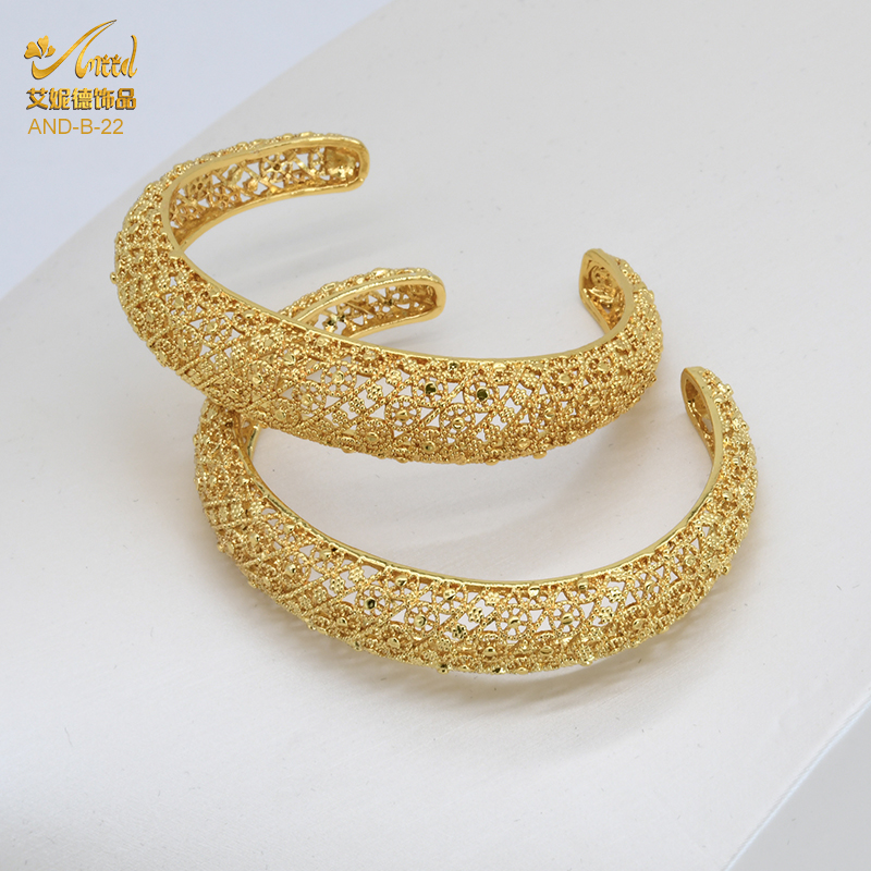 ANIID 24K Gold Color Bracelets For Women Luxury Jewelry Designers Kids Indian Braclet Arabic Wholesale Trendy Boho Cuffs