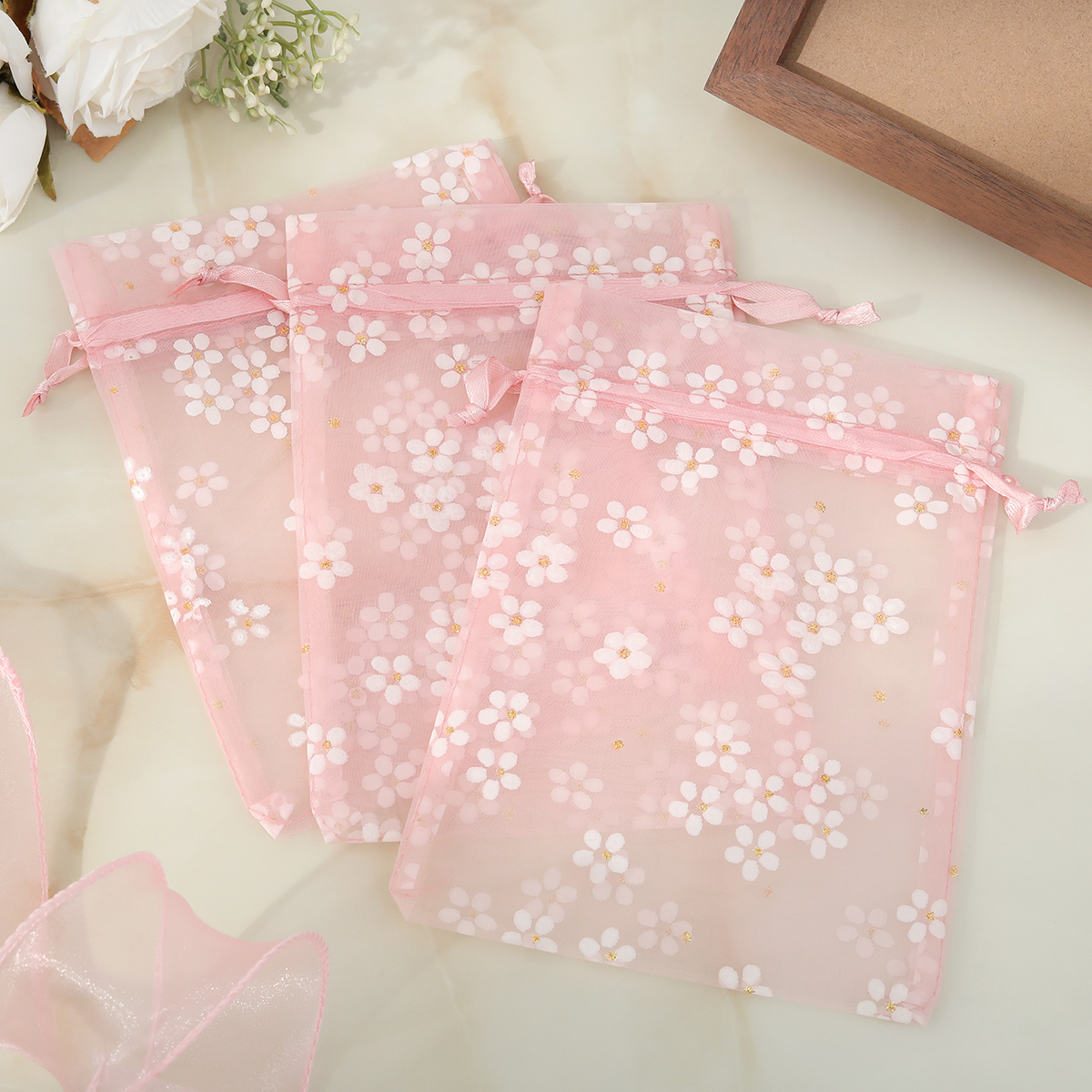 Organza bronzing storage bag jewelry food cosmetics gift bag