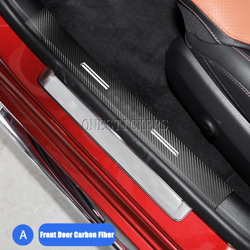 For Mercedes Benz C Class W206 C200 C220 C260 300 2022 Leather Car Accessories Door Anti-kick Mat Cover Sill Edge Protective Pad