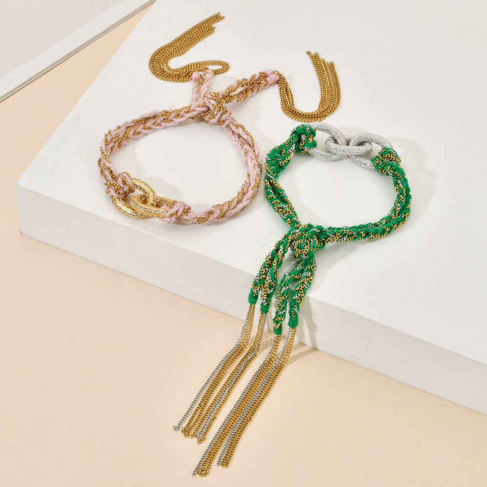 Boho New Pave Crystal Charm Bracelet Women Multilayer Adjustable Bohemian Braided Rope Jewelry Pulsera Chain Bracelet Friendship