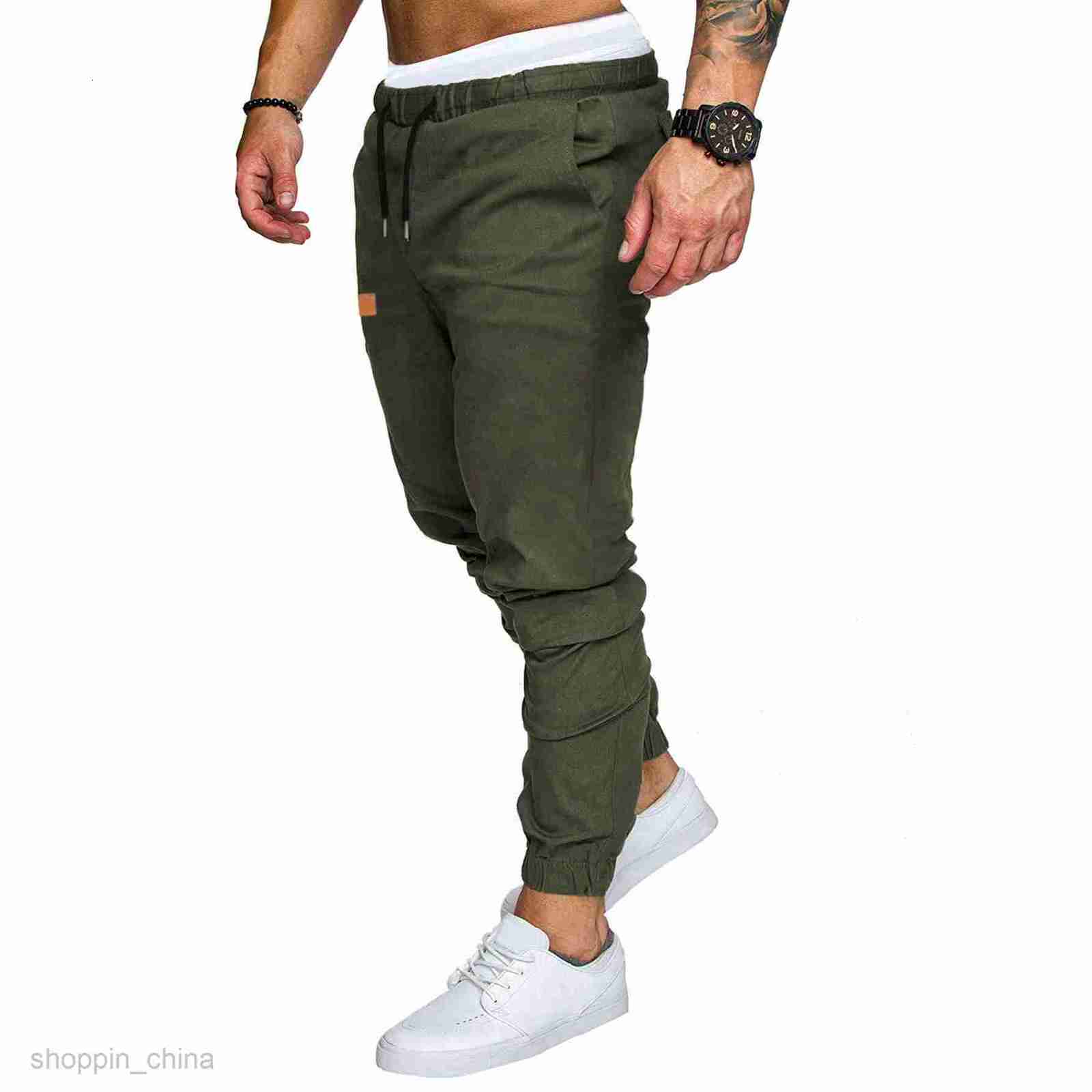 Men's Pants Leisure sports pants size new workwear pants for Male autumn solid color casual sports loose straight leg pants