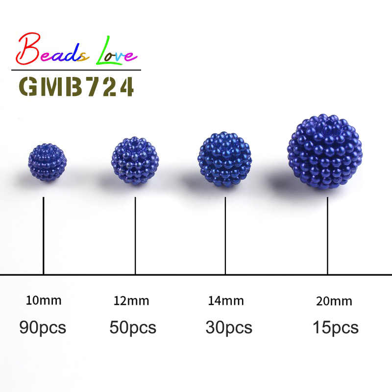 10mm-20mm Mixed Bayberry Beads Acrylic Beads Round Loose Europe Beads for Jewelry Making Fits Handmade DIY Bracelet Accessories