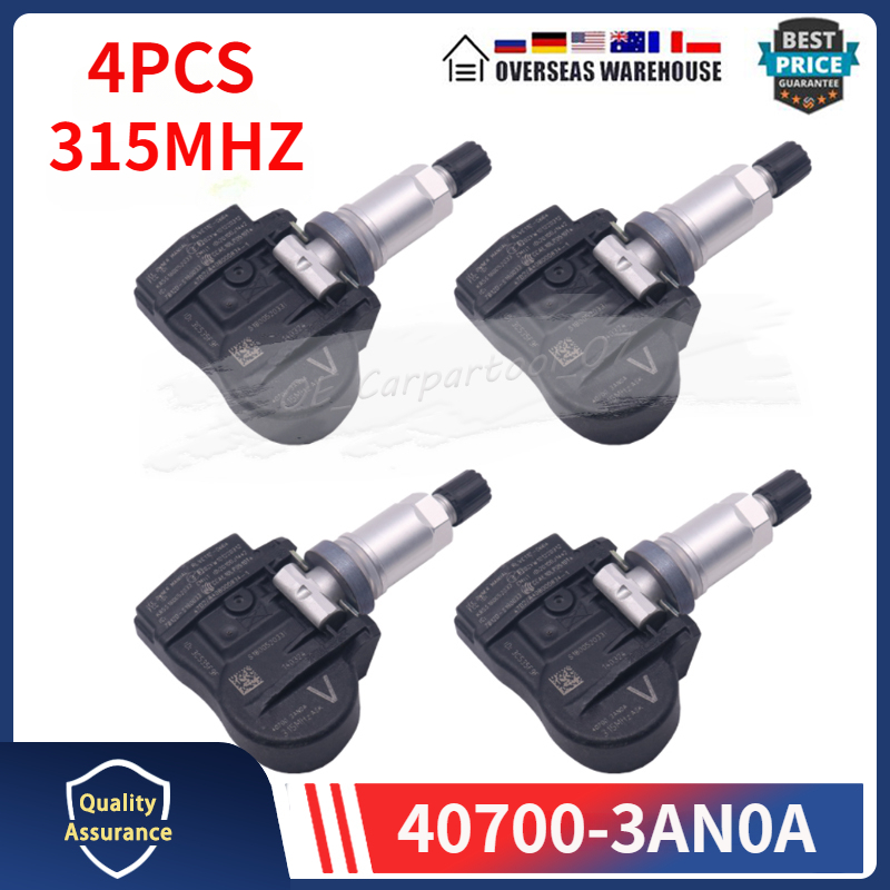 40700-3AN0A 40700-3AN0B 4Pcs Tire Pressure Monitor Sensors TPMS 315MHZ For Nissan Frontier Maxima Nv200 Sentra Versa TYRE SENSOR