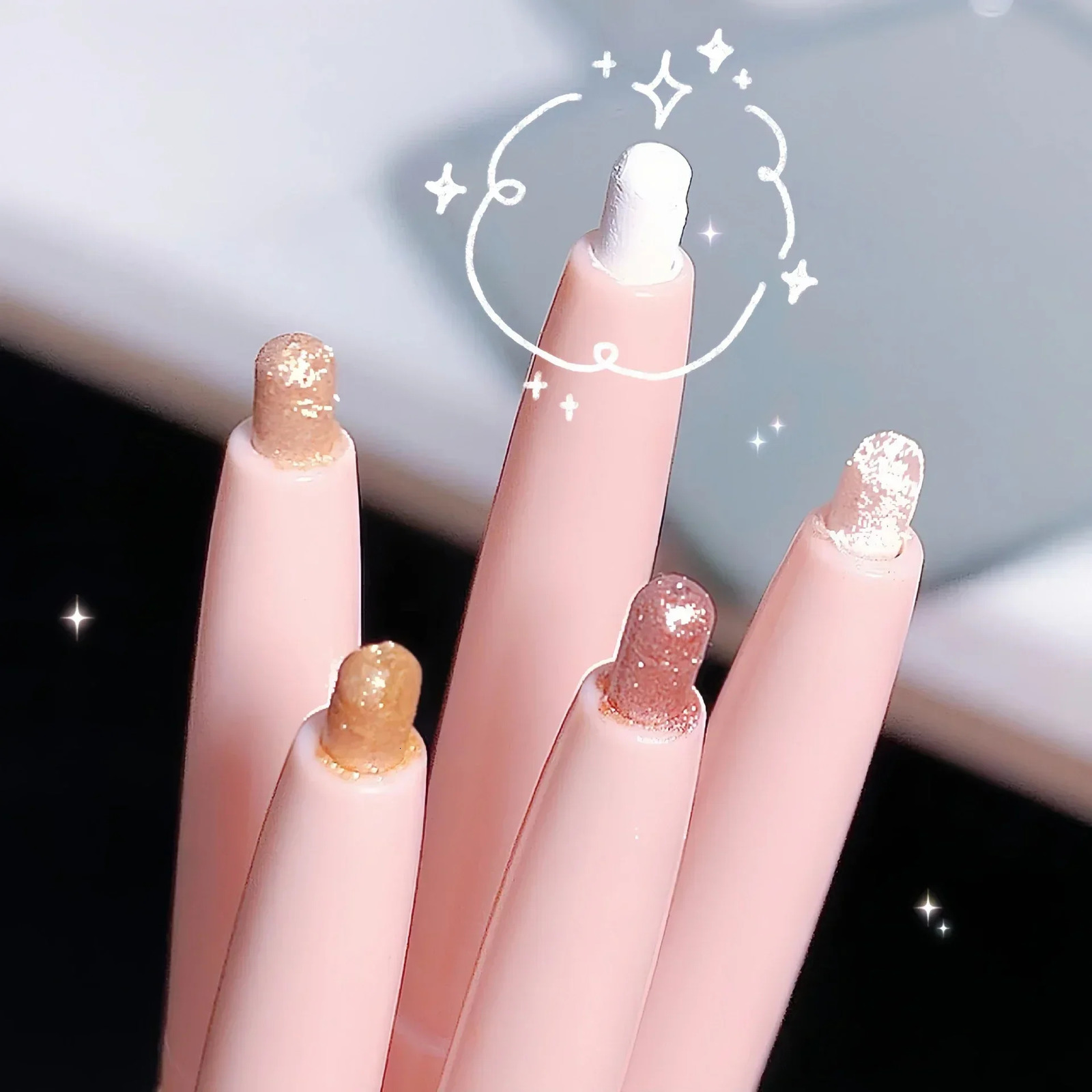 Sequin Eyeshadow Pencil Waterproof Diamond Glitter Highlighter Stick Pearl White Silkworm Eyeliner Pen Korean Makeup Cosmetics 240624