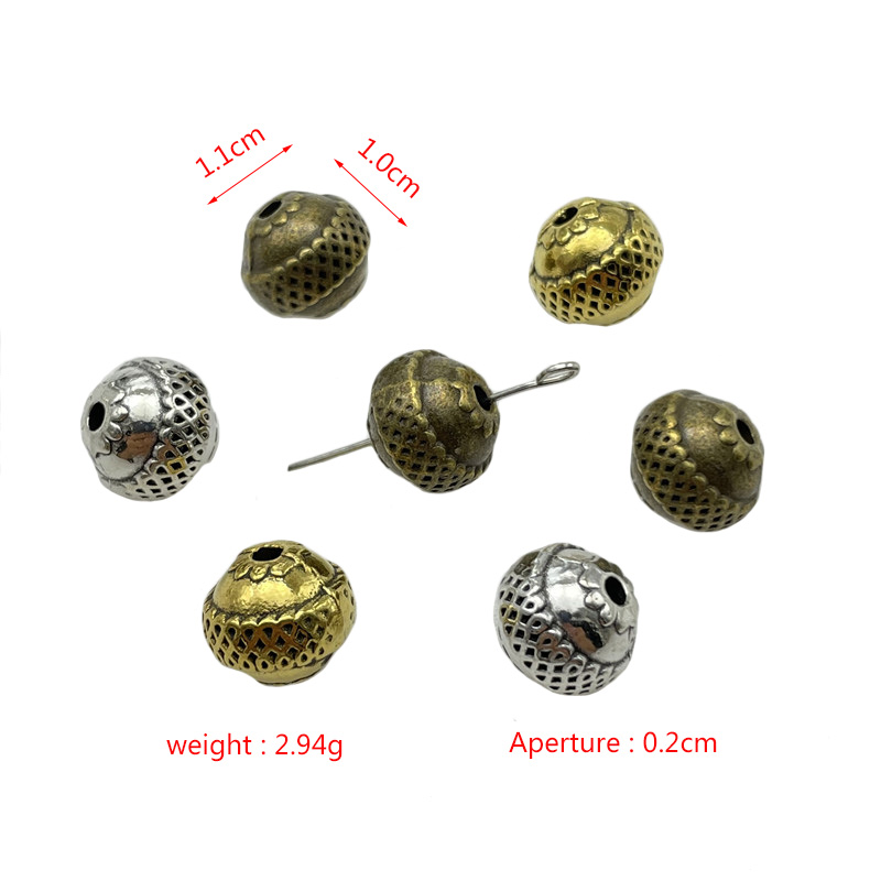 JunKang new 2021 metal bear paw circular spacer bead gasket DIY jewelry crafts connector making accessories