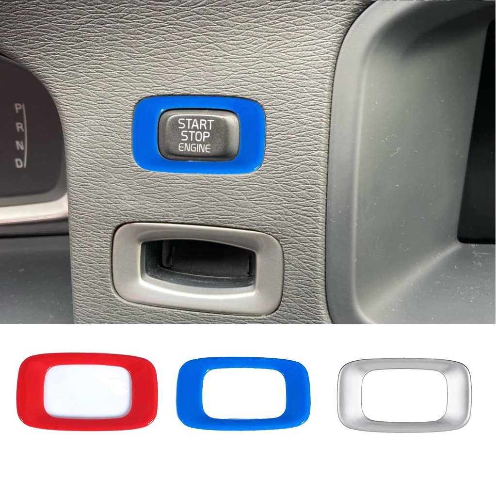 Car Styling For Volvo V40 V60 S60 XC60 S80 V50 V70 XC70 Car Engine Start Stop Cover Frame Trim sticker