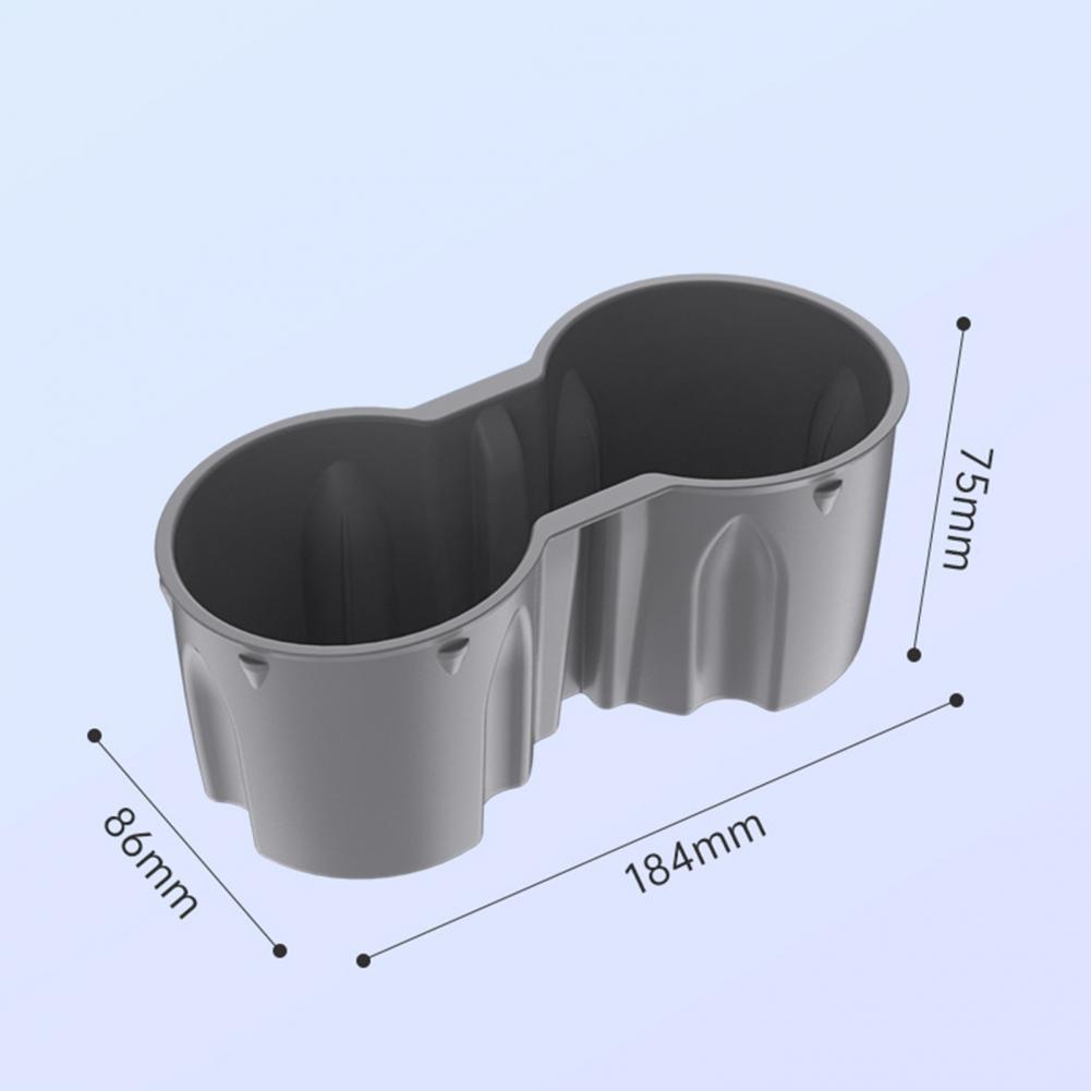 Car Bottle Holder Double Hole Car Cup Rack Flexible Practical Center Console Insert Water Cup Holder for Model Y/3