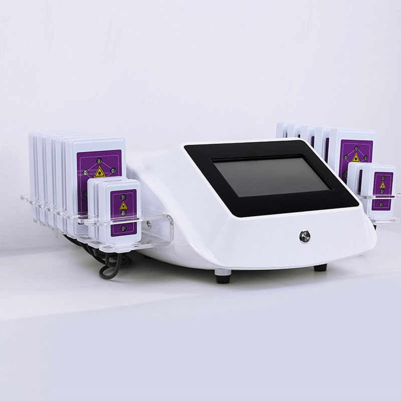 Professional Home Use 160mw 635nm-650nm Hot Lipo Laser LLLT Lipolysis 14 Pads Slimming Weight Fat Loss Beauty Lipolaser Cellulite Removal Body Shaping