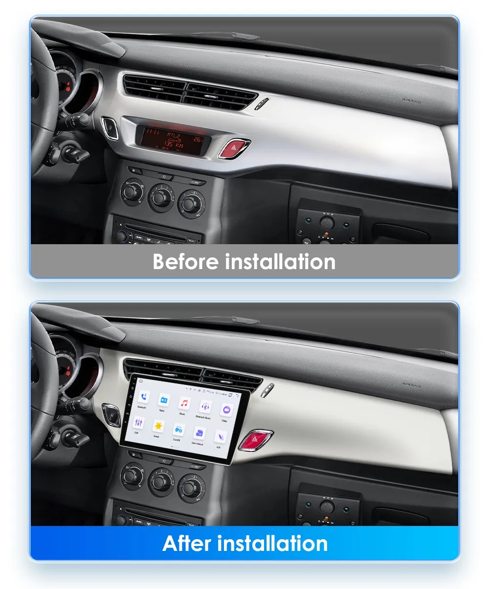 2Din Android Automotive Carplay Wirelesss Android Auto Car Radio For Citroen C3 DS3 2010 - 2016 Stereo Car Audio Video Car Play