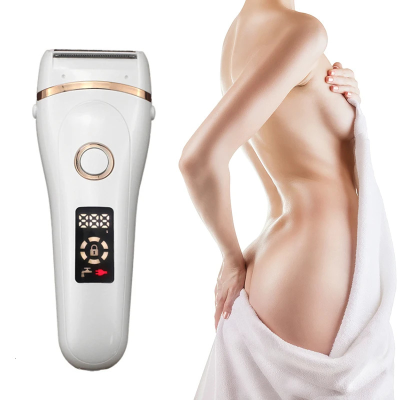 Rechargeable Women Painless Electric Epilator Beard Hair Removal Womens Shaving Machines Portable Female Hair Trimmer LCD 240624