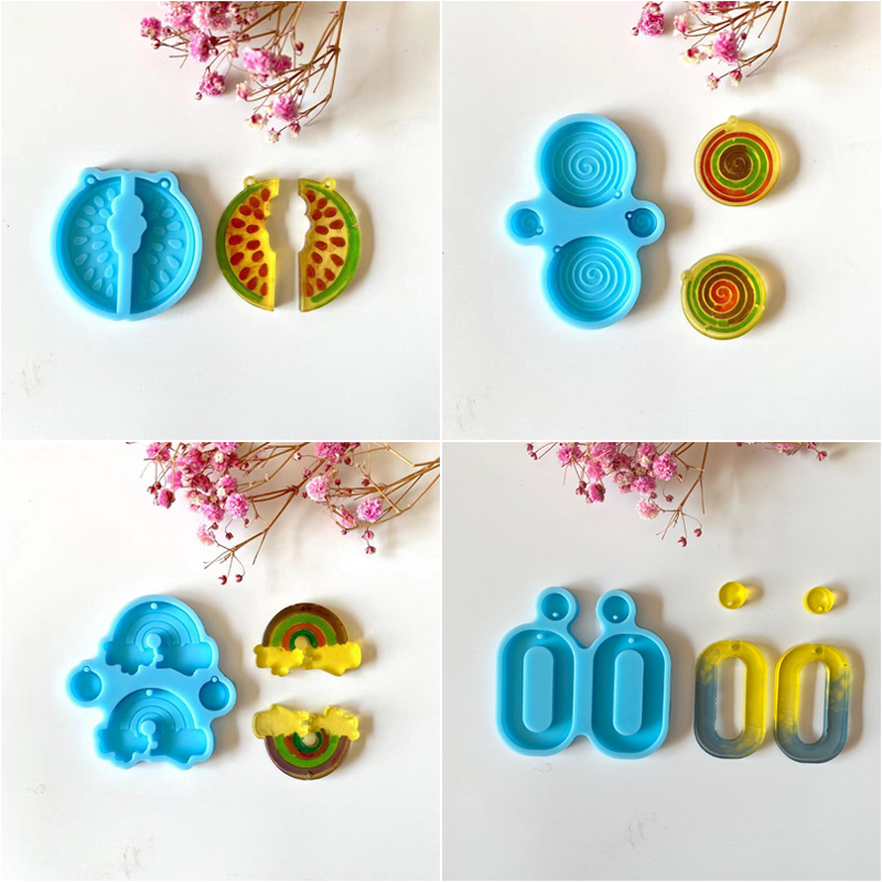 Earrings Epoxy Resin Mold Funny Originality Jewelry Pendant Ear Drop Dangles Silicone Mould DIY Crafts Ornaments Casting Tools