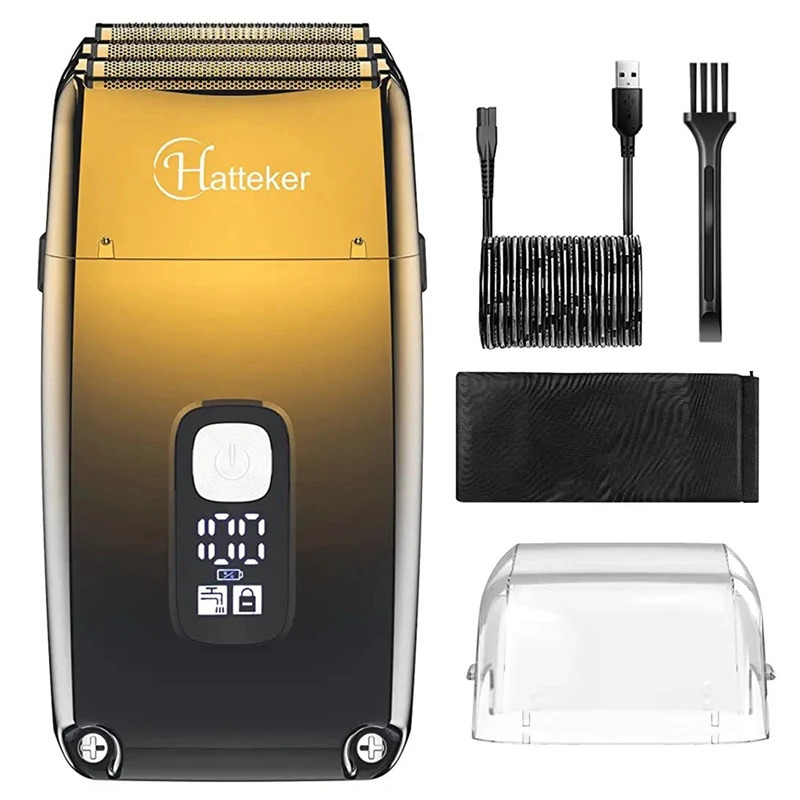 3-Blade System Rechargeable Electric Shaver For Men Powerful Hair Beard Electric Razor Wet Dry Head Bald Shaving Machine 240624