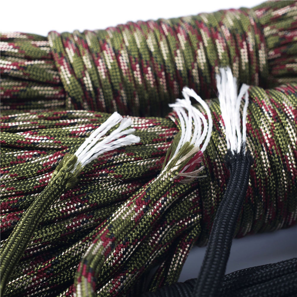 550 Paracord Parachute Cord, Lanyard Tent Rope, Mil Spec Type III, 7 Strand Paracord for Outdoor Hiking, Camping, DIY Bracelet