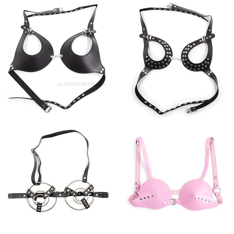 Sexy Bra Leather Underwear Breast Corset Training Flirting Bondage Gear Set Sex Flogger Flogger Slaves Cosplay Stripper Clothes
