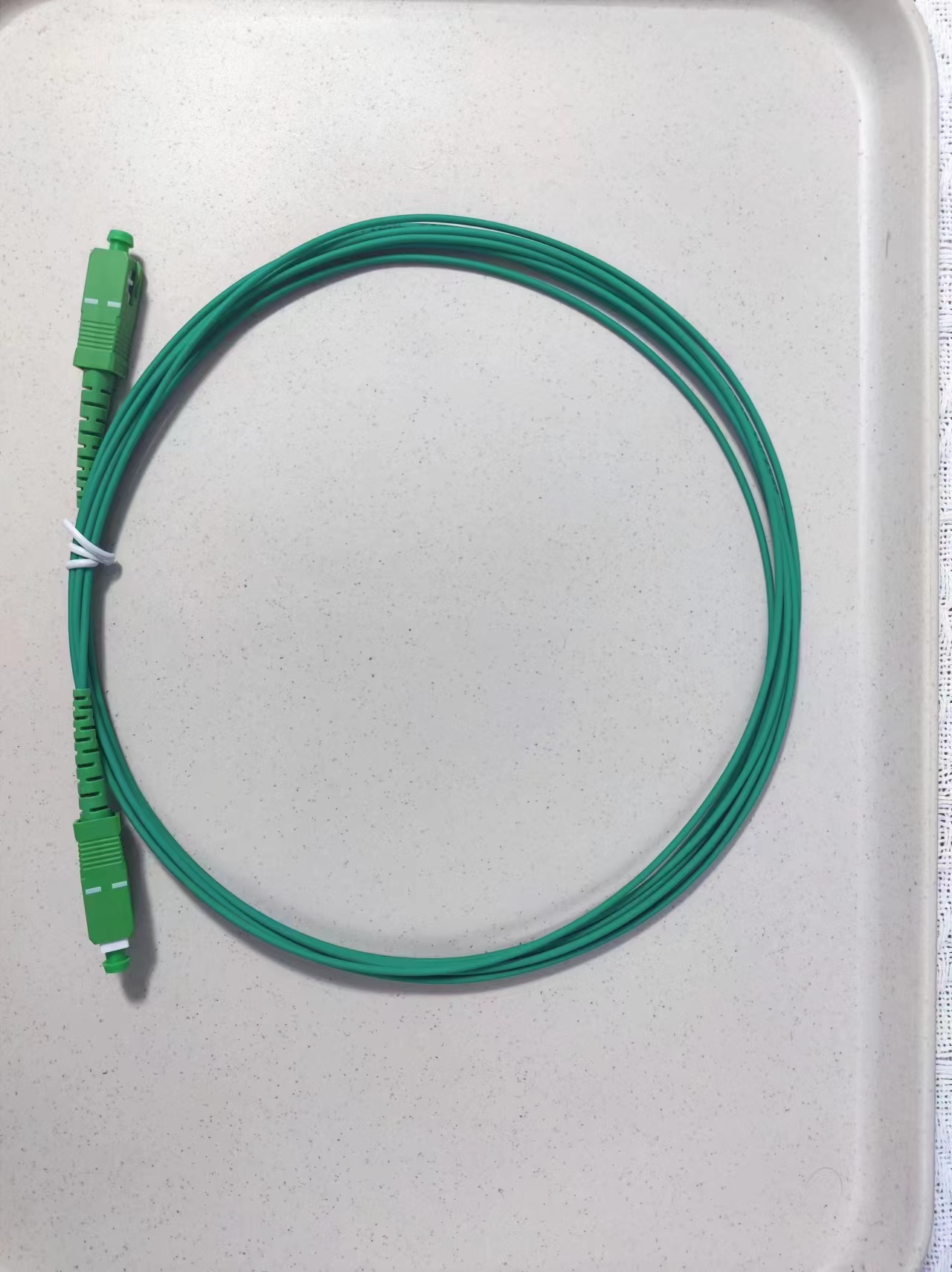 FASO 50 Pcs 4 Meter SC/APC-SC/APC Singlemode G657A2 Simplex 1.6mm Diameter Green Fiber Optic Path Cord For France