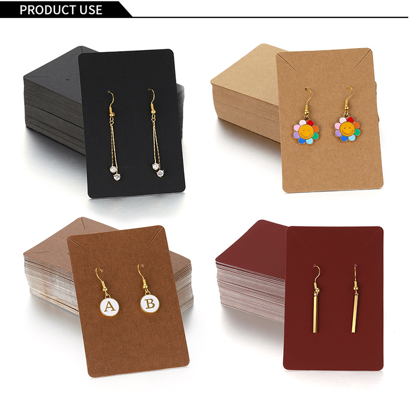 50pcs 6x9cm Jewelry Packaging Display Card for Earrings Necklaces Cards Cardboard Hang Tag Ear Studs Flower Paper Card DIY