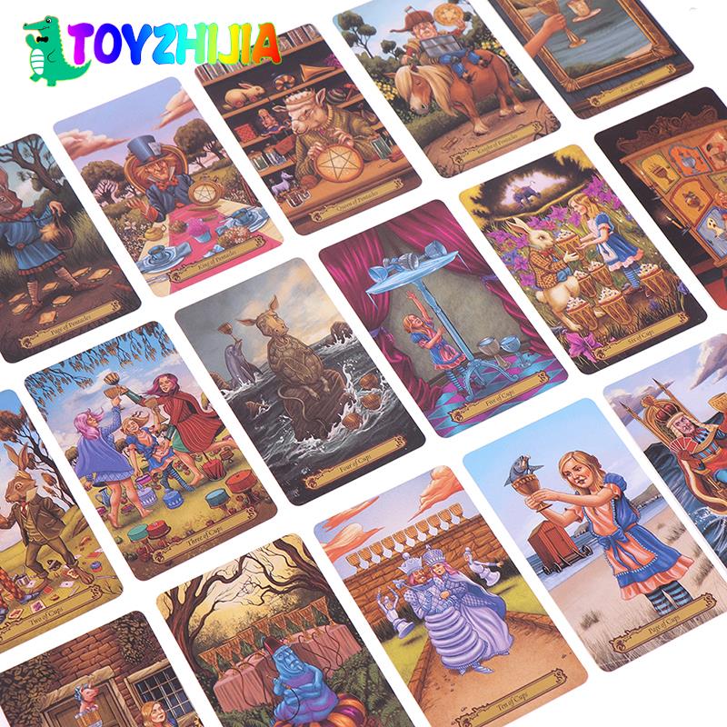 78pcs/Box Tarot In Wonderland Tarot Cards Deck Board Card Games Playing Cards Party Table Game Fortune-telling Oracle